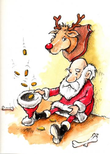 Cartoon: Crisystmas (medium) by Liviu tagged santa,rudolf,crisis