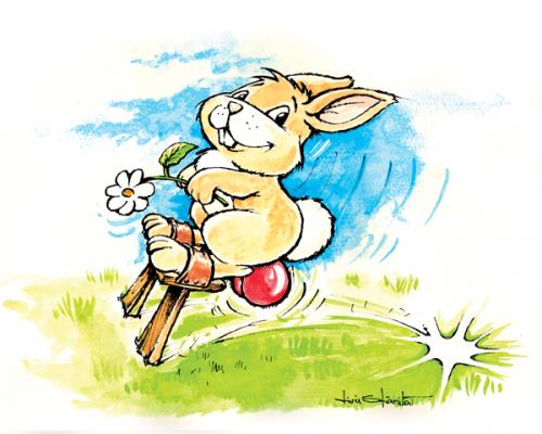 Cartoon: jump (medium) by Liviu tagged easter,rabitt,eggs,