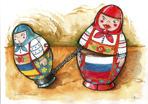 Cartoon: mathryoschka (medium) by Liviu tagged russian,dolls,chain