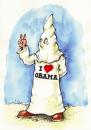 Cartoon: kkk.o. (small) by Liviu tagged message kkk obama