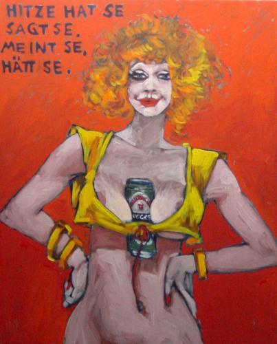 Cartoon: Meine Freundin Vera Wischmoep (medium) by renate tatort tagged wonderbra,bier,cool