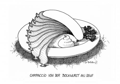 Carpaccio von der Bockwurst