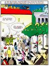 Cartoon: Berlin (small) by Pohlenz tagged berlin unter den linden brandenburger tor flanieren boulevard