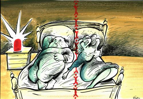 Cartoon: border (medium) by oguzgurel tagged humor
