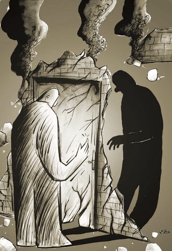 Cartoon: door (medium) by oguzgurel tagged humor