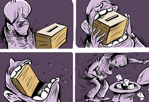 Cartoon: election (medium) by oguzgurel tagged humor