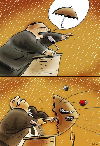 Cartoon: flood (medium) by oguzgurel tagged humor