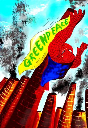 Cartoon: greenpeace (medium) by oguzgurel tagged humor