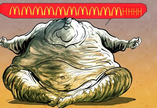 Cartoon: mc donald (medium) by oguzgurel tagged mc