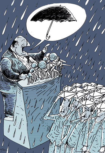 Cartoon: rain (medium) by oguzgurel tagged humor