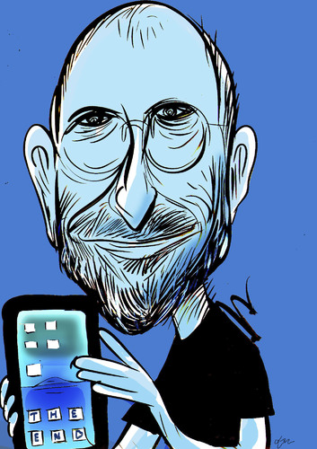 Cartoon: STEVE JOBS (medium) by oguzgurel tagged humor