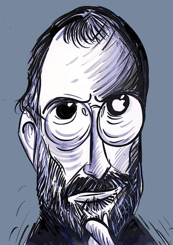 Cartoon: steve jobs (medium) by oguzgurel tagged portrait