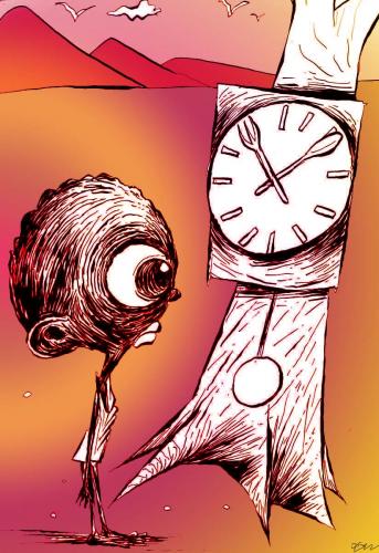 Cartoon: time (medium) by oguzgurel tagged humor