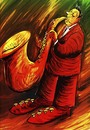 Cartoon: music (small) by oguzgurel tagged humor