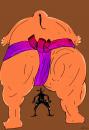 Cartoon: sumo (small) by oguzgurel tagged humor