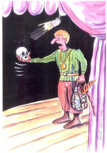 Cartoon: Hamlet (medium) by leonten tagged no,