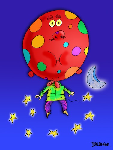 Cartoon: Balloon Head (medium) by dbaldinger tagged balloon,fantasy