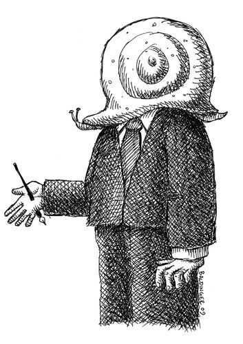 Snail Head By dbaldinger | Philosophy Cartoon | TOONPOOL