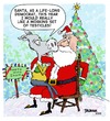 Cartoon: A Christmas Wish (small) by dbaldinger tagged santa,claus,donkey,democratic,party,usa,congress