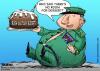 Cartoon: Dessert (small) by dbaldinger tagged bush,usa,military,