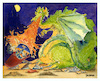 Cartoon: Dragon Battle (small) by dbaldinger tagged fantasy,dragon,knight