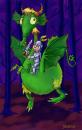 Cartoon: Jabberwock (small) by dbaldinger tagged fantasy,monster,knight,dragon,