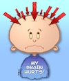 Cartoon: My Brain Hurts (small) by dbaldinger tagged humor,headache,brain,head
