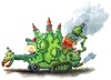 Cartoon: War Machine Contraption (small) by dbaldinger tagged war,smoke,industry,machine,fantasy