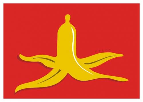 Cartoon: bananacondom (medium) by alexfalcocartoons tagged bananacondom