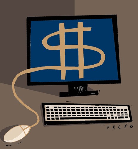 Cartoon: computer (medium) by alexfalcocartoons tagged computer
