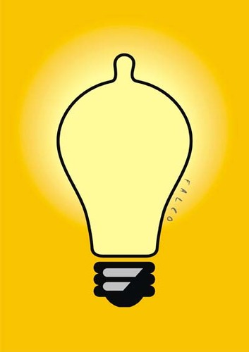 Cartoon: condomlight (medium) by alexfalcocartoons tagged condomlight