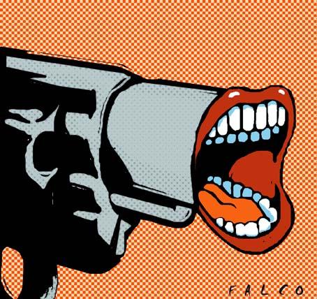 Cartoon: cry (medium) by alexfalcocartoons tagged cry,gun,shot