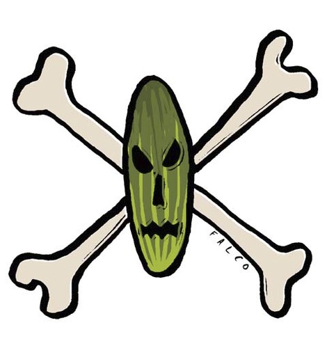 Cartoon: cucumberskull (medium) by alexfalcocartoons tagged cucumberskull