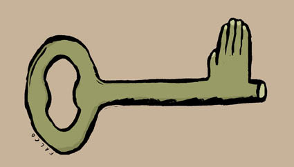 Cartoon: handkey (medium) by alexfalcocartoons tagged handkey