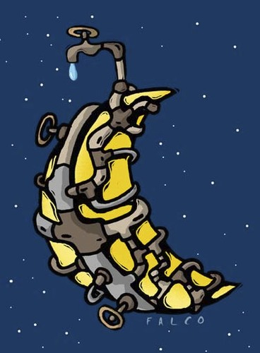 Cartoon: moonplumber (medium) by alexfalcocartoons tagged moonplumber