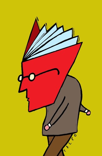 Cartoon: reader (medium) by alexfalcocartoons tagged reader