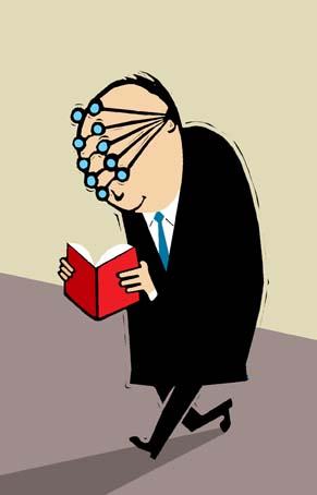 Cartoon: super reader (medium) by alexfalcocartoons tagged super,reader