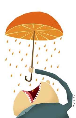 Cartoon: umbrella (medium) by alexfalcocartoons tagged umbrella