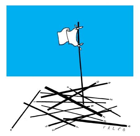 Cartoon: white flag (medium) by alexfalcocartoons tagged white,flag
