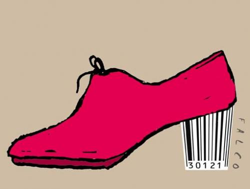 Cartoon: zapatos de moda (medium) by alexfalcocartoons tagged zapatos,de,moda