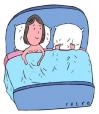 Cartoon: Company (small) by alexfalcocartoons tagged lonely,bed,girl,company,