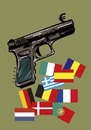 Cartoon: eurogun (small) by alexfalcocartoons tagged eurogun