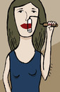 Cartoon: makeup (small) by alexfalcocartoons tagged makeup