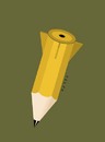 Cartoon: pencilwar (small) by alexfalcocartoons tagged pencilwar