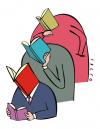 Cartoon: threereading (small) by alexfalcocartoons tagged threereading