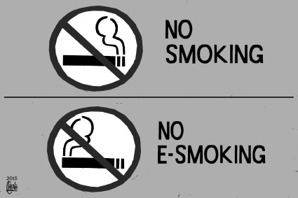 Cartoon: E Smoking (medium) by sinann tagged ecigarette,esmoking,smoking,sign