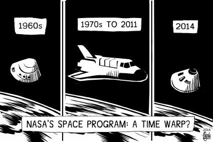 Cartoon: Orion NASA (medium) by sinann tagged orion,nasa,apollo,space,program,time,warp