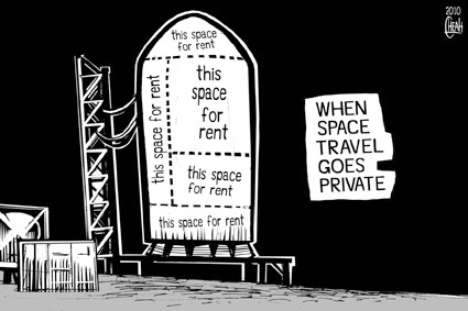 Cartoon: Private space travel (medium) by sinann tagged rent,private,travel,space