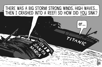 Santa Maria wreck By sinann | Media & Culture Cartoon | TOONPOOL
