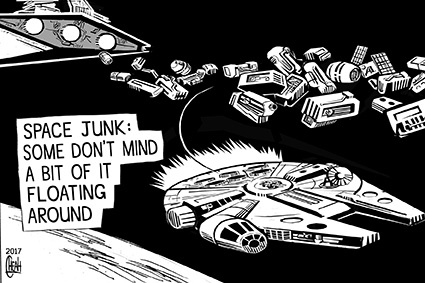 Space junk By sinann | Media & Culture Cartoon | TOONPOOL